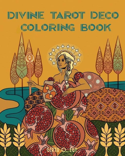 BOOK - Divine Tarot Deco Coloring Book (RRP $24.99)