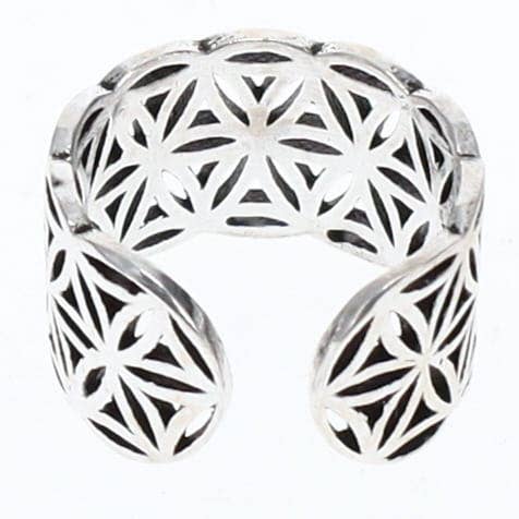 RING - Brass Flower of Life Adjustable