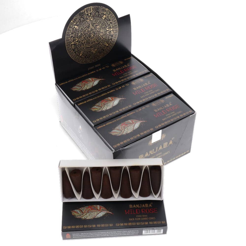 BANJARA BACKFLOW - Wild Rose Incense (10 Cones)