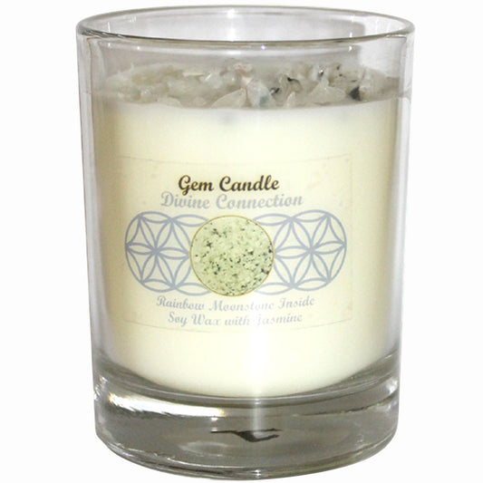 GEMSTONE CANDLE - Divine Connection Moonstone (RRP $20)