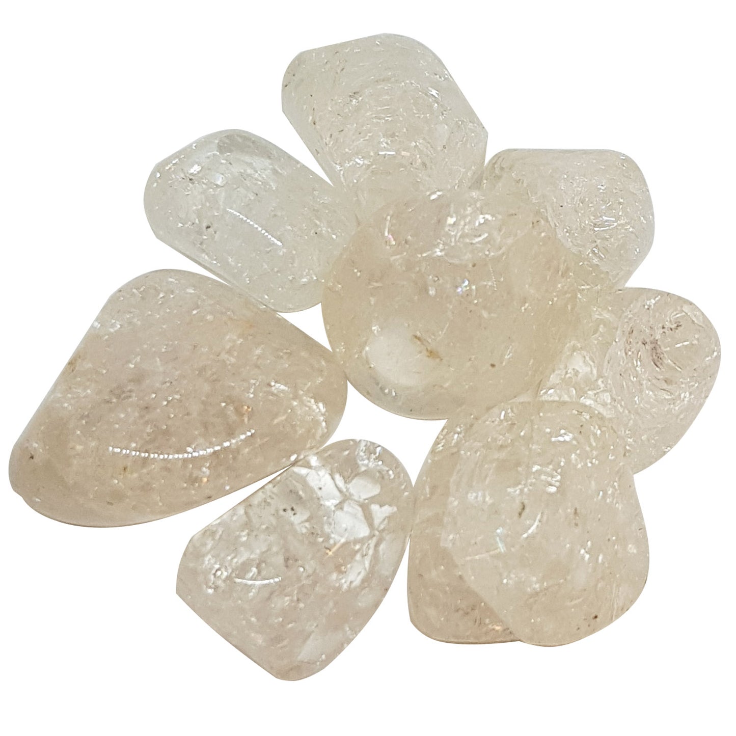 TUMBLE STONES - Crystal Cracked per 100gms