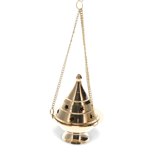 Brass Incense Burner - Hanging 12.5cm