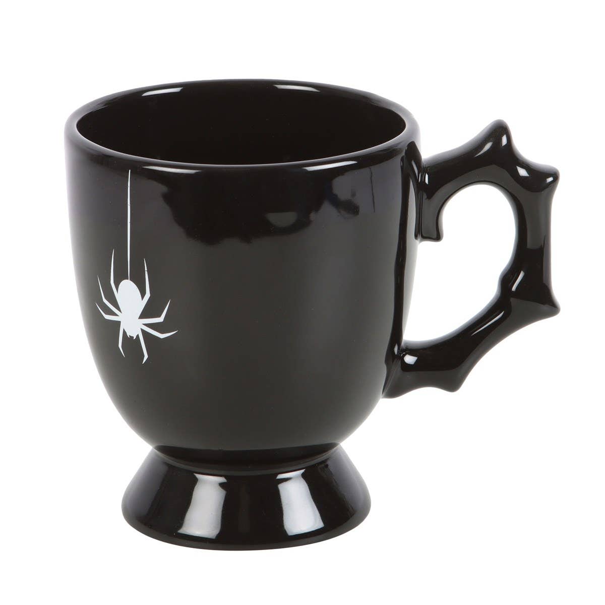 Black Spider Ceramic Teacup