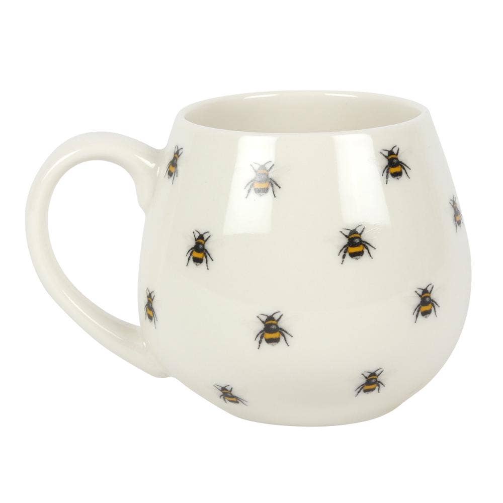 Bee Print Rounded Mug