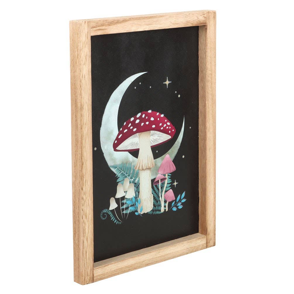 Forest Mushroom Wooden Framed Wall Art