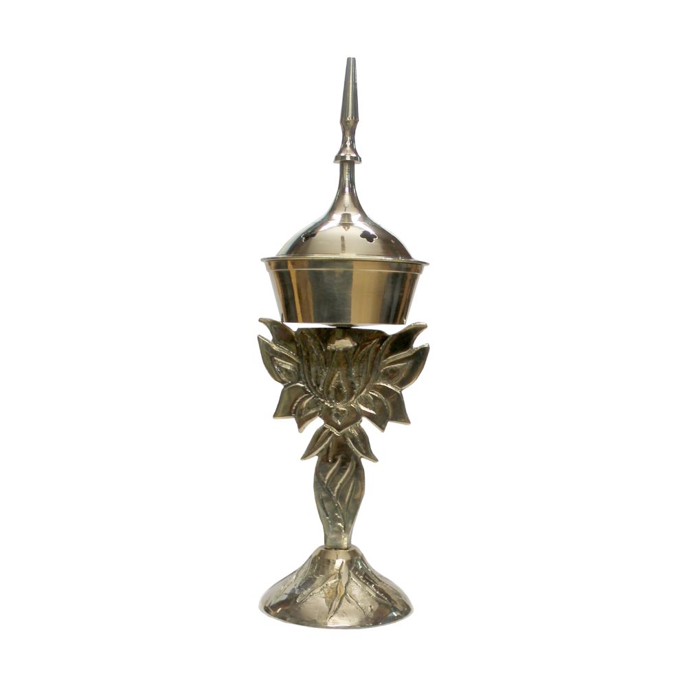 Brass Lotus Incense Burner