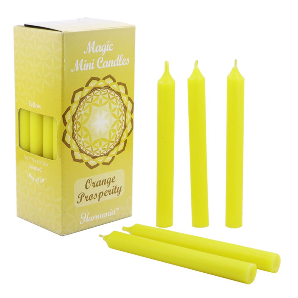 40% OFF - Yellow Orange Scented 20pk Wish Candles PROSPERITY