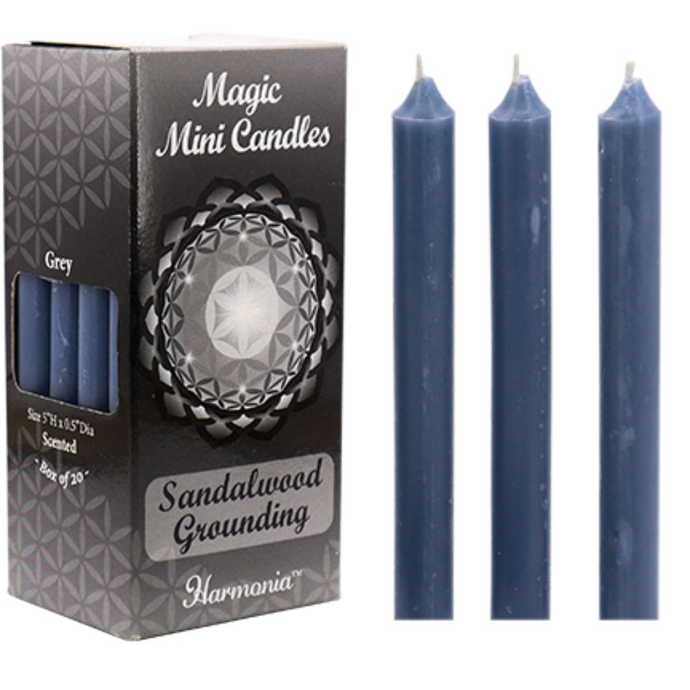 Magic Mini Candles - Sandalwood Grounding (Grey)