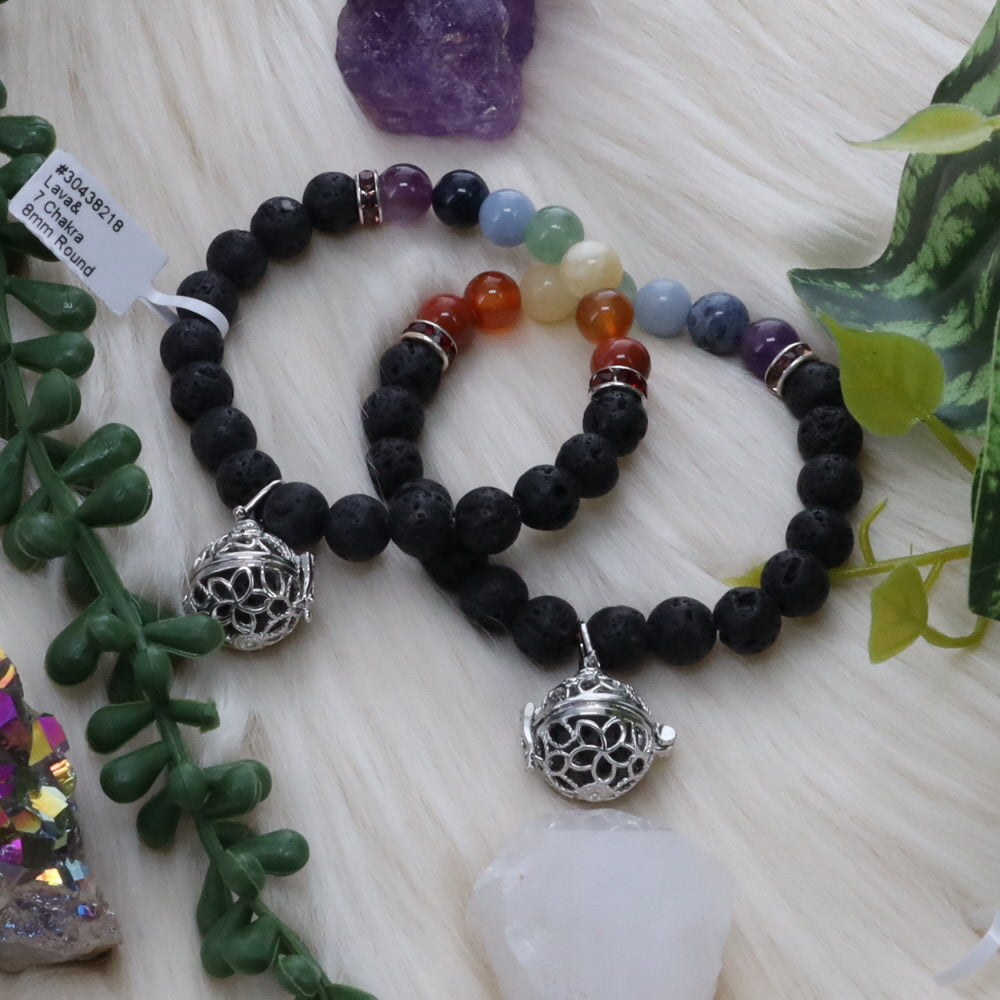 Chakra Lave Bead 8mm Aromatherapy Bracelet