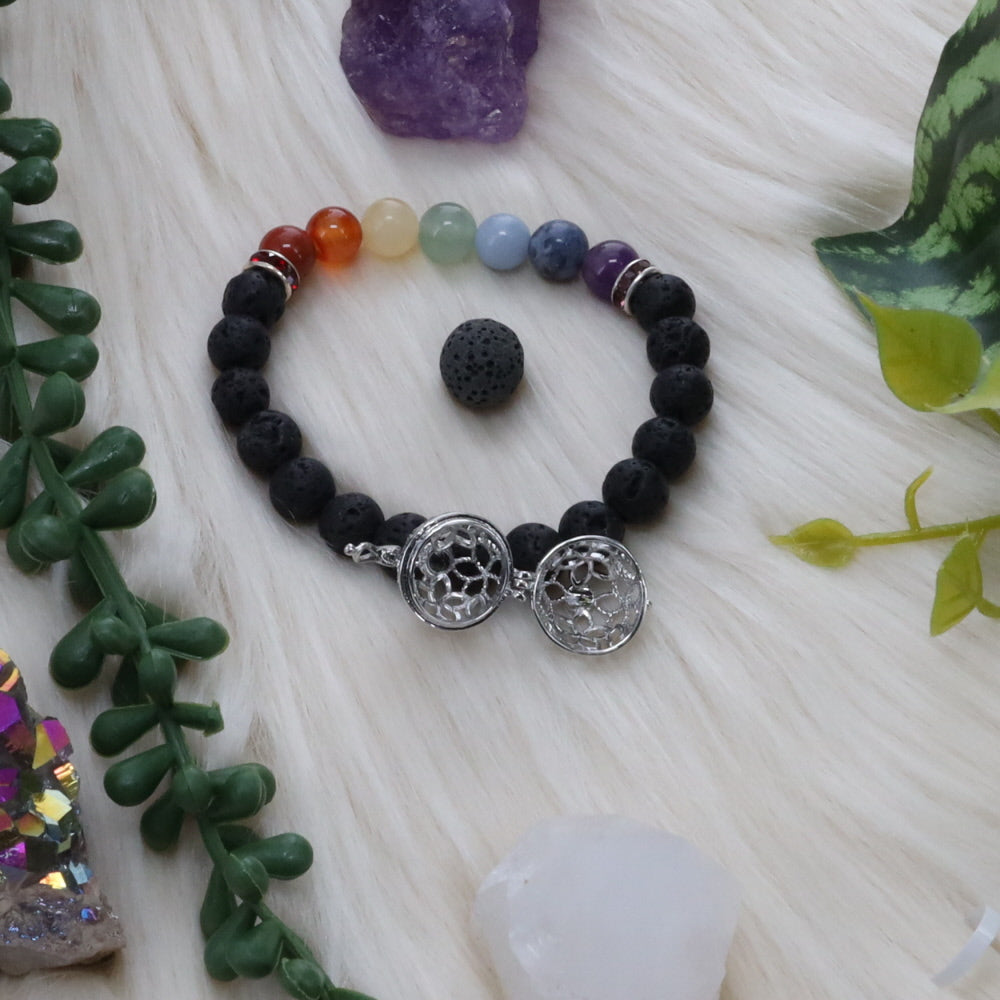 Chakra Lave Bead 8mm Aromatherapy Bracelet