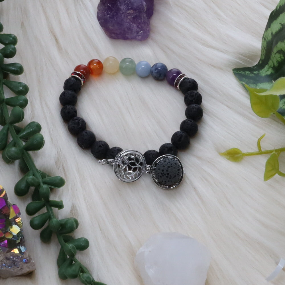 Chakra Lave Bead 8mm Aromatherapy Bracelet