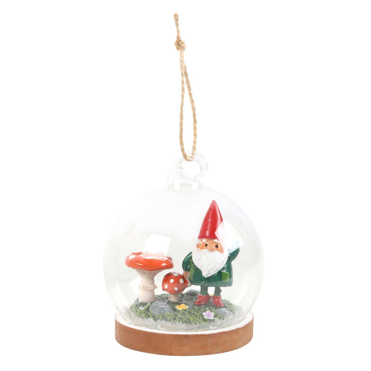 Gnome Sweet Gnome Glass Dome Decoration