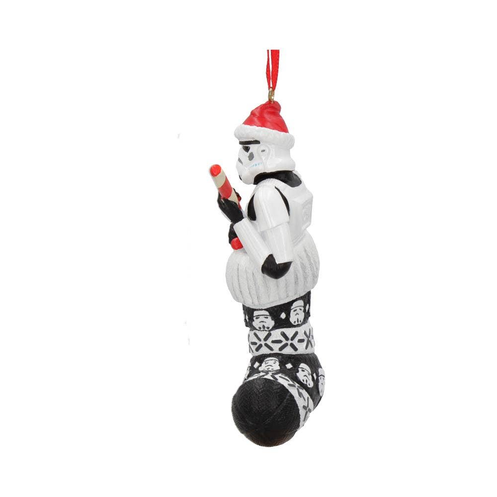 Stormtrooper in Stocking Hanging Ornament 11.5cm