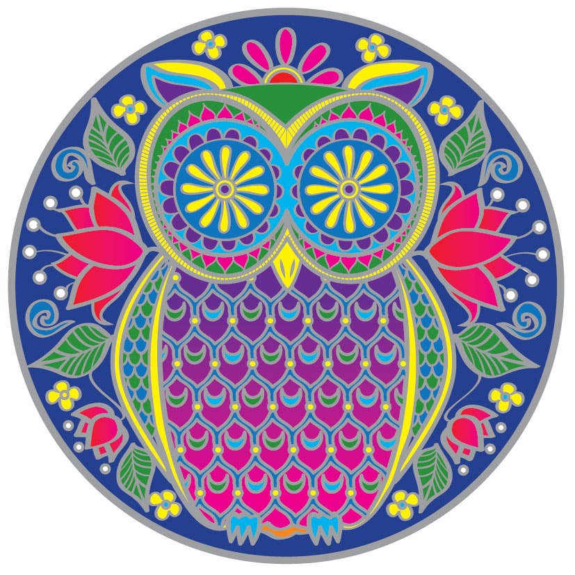 SUNSEAL - Midnight Owl Mandala 14cm