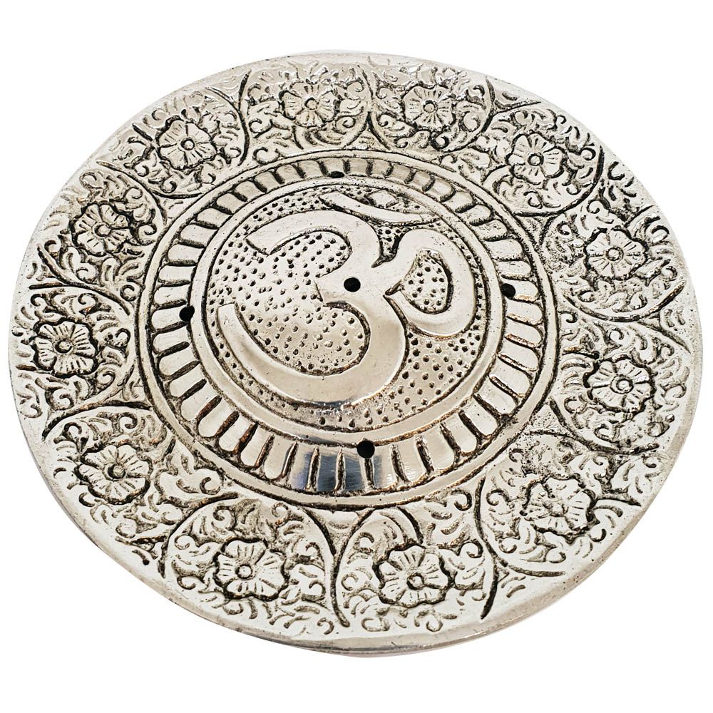 Aluminum Incense Burner - Om Round