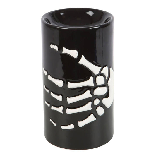 Skeleton Hand Black Ceramic Oil Burner