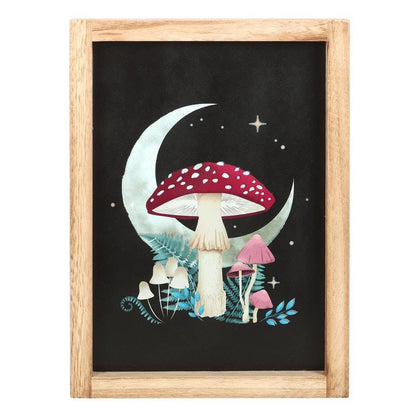 Forest Mushroom Wooden Framed Wall Art