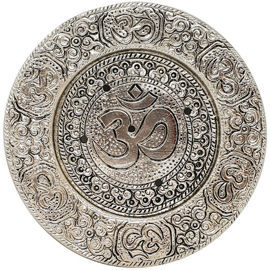 Aluminum Incense Burner - Om Round