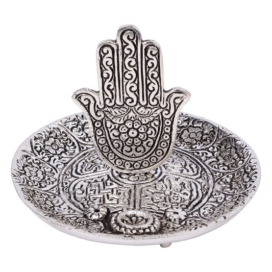 Aluminum Incense Burner - Hamsa Hand