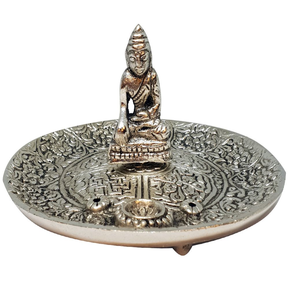 Aluminum Incense Burner - Buddha 5cm x 12cm