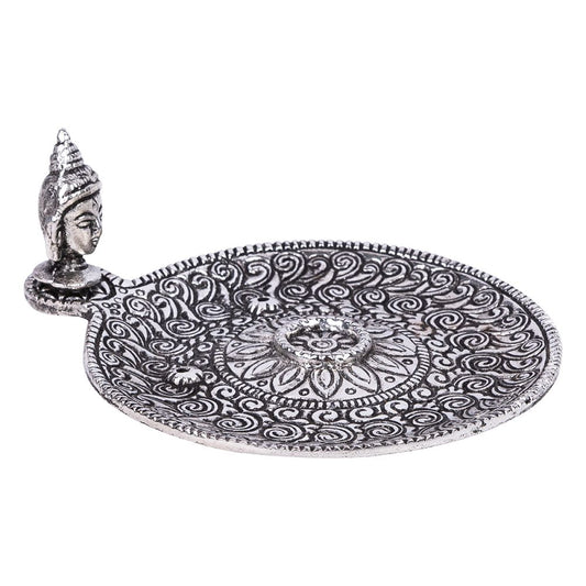 ALUMINIUM INCENSE BURNER - Buddha Head 10cm