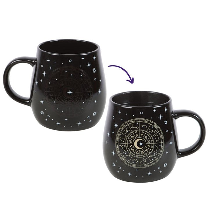 Astrology Wheel Heat Change Ceramic Rounded Mug
