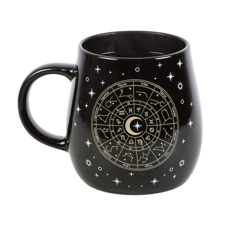 Astrology Wheel Heat Change Ceramic Rounded Mug