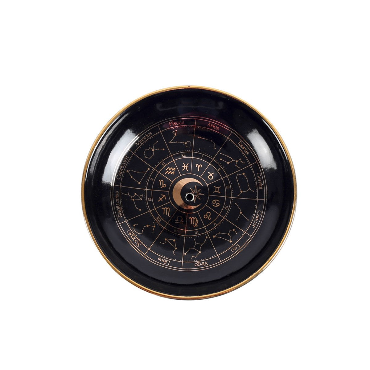 Astrology Wheel Ceramic Incense Dish