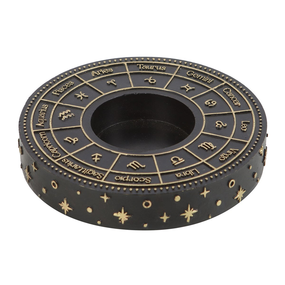Astrology Wheel Resin Tealight Candle Holder
