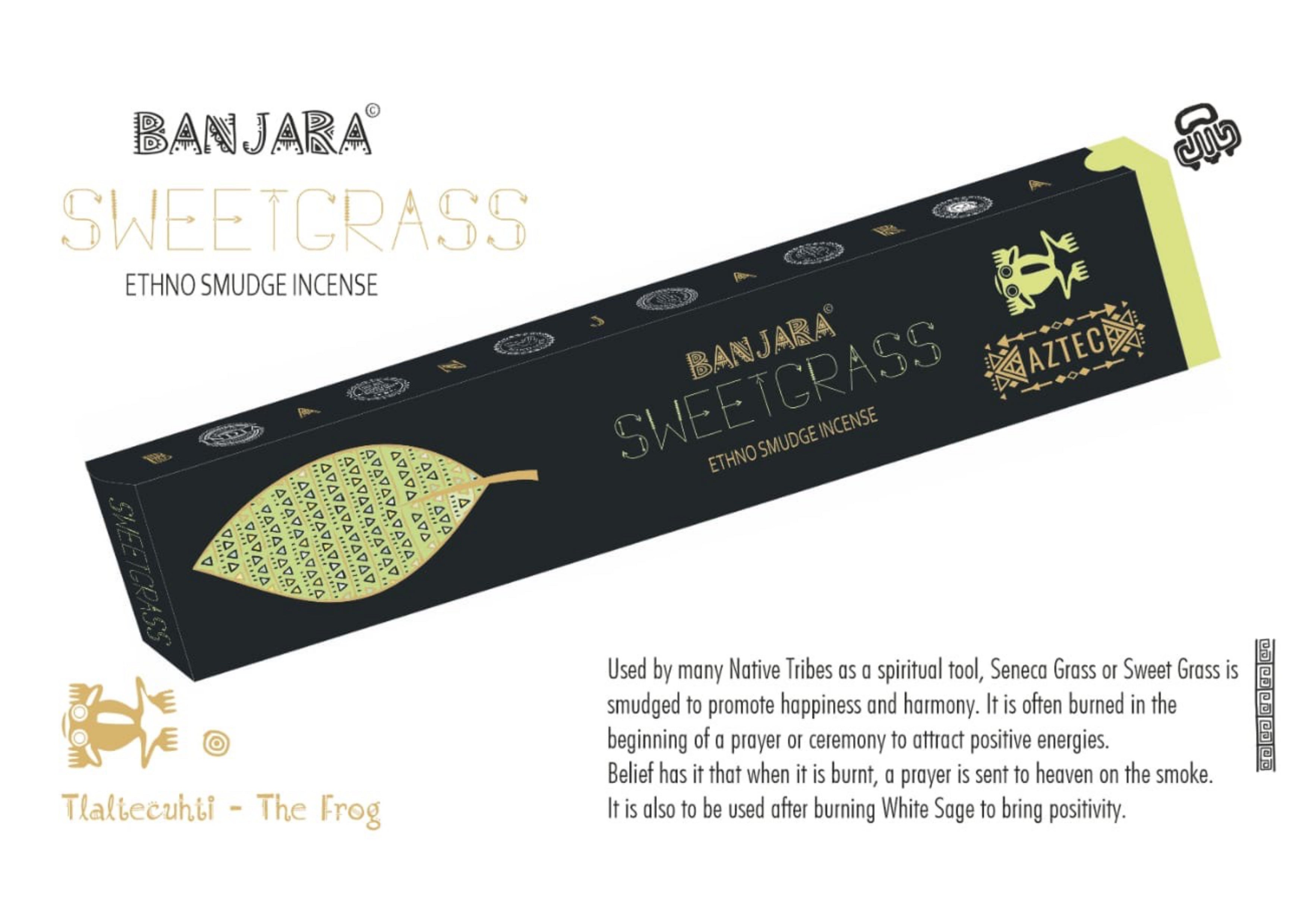 Sweet Grass Ethno Smudge Incense 15gms by Banjara