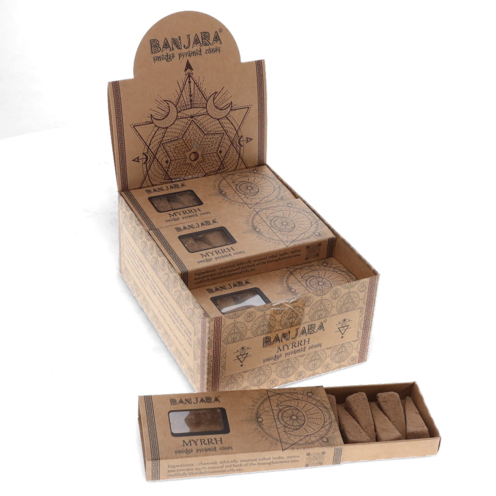 Myrrh 10 Pyramid Incense Cones Banjara