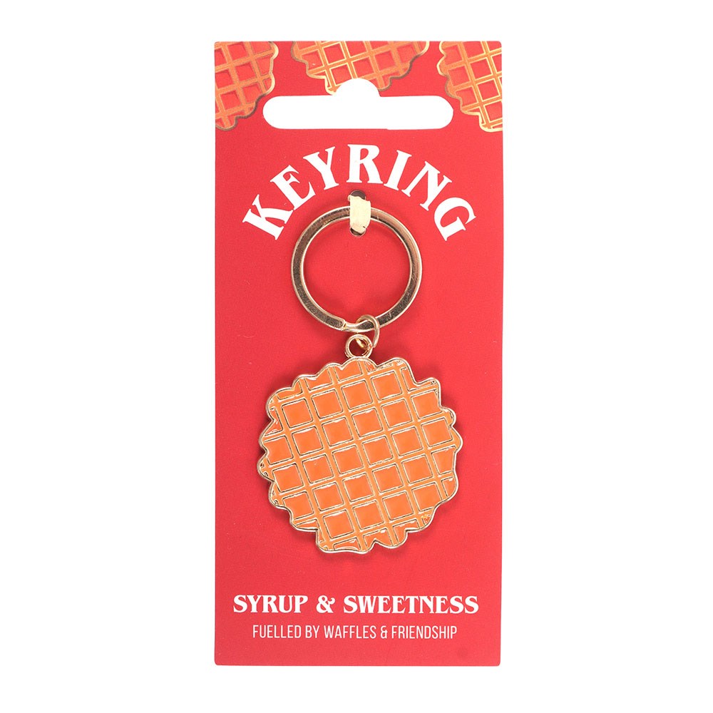 Waffle Alloy and Enamel Keyring