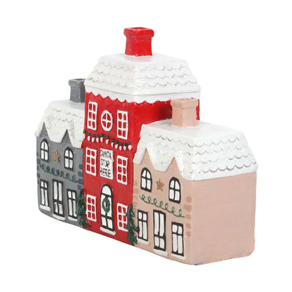 Christmas Village Resin Incense Cone Holder