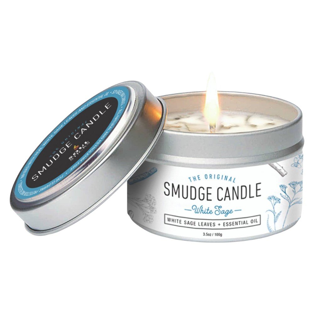 White Sage Soy Smudge Travel Tin Candle 100gms