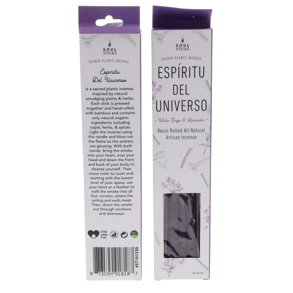 Resin Rolled Artisan Incense 10 sticks - White Sage & Lavender