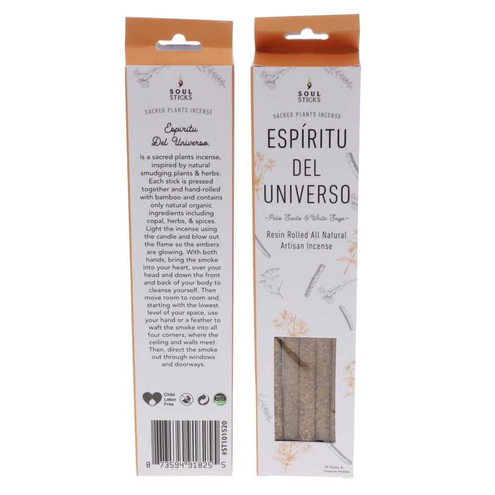 Resin Rolled Artisan Incense 10 sticks - Palo Santo & White Sage
