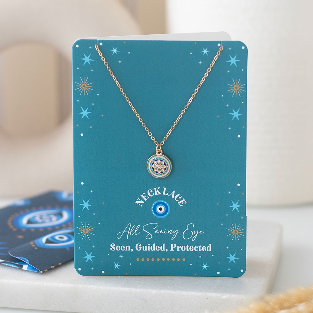 All Seeing Eye Necklace Greeting Card