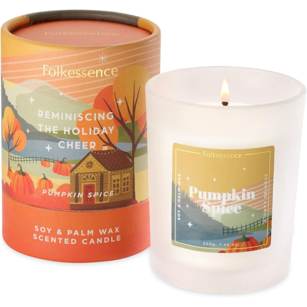 Pumpkin Spice Scented Candle - Reminiscing the Holiday Cheer