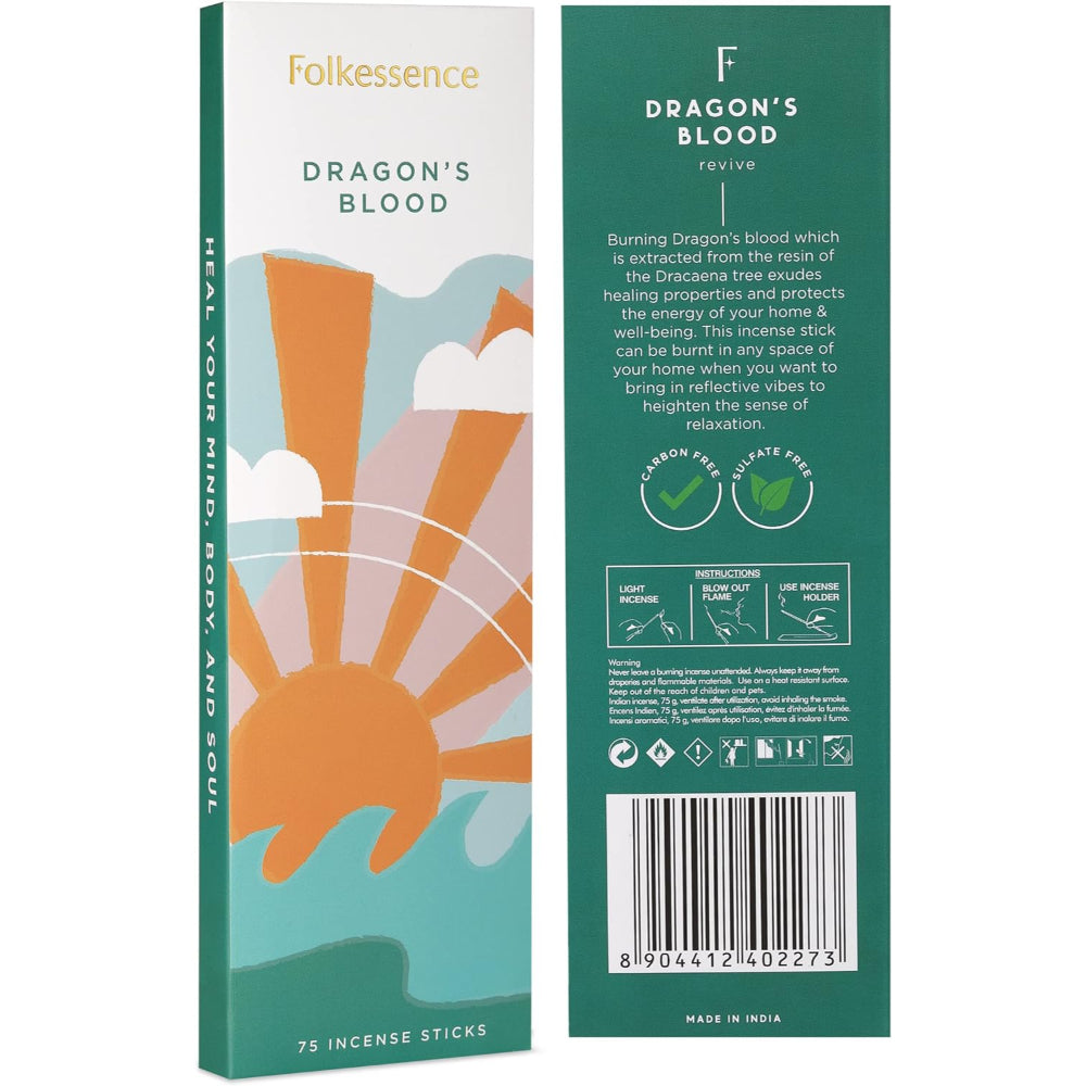 Folkessence Incense - Dragon's Blood 75 Sticks