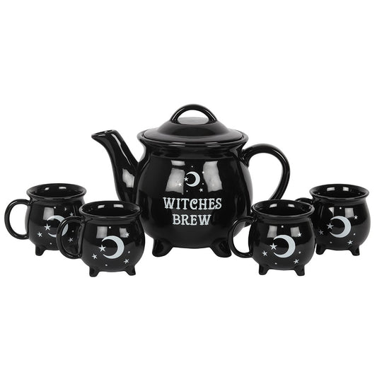 Witches Brew Black Ceramic Tea Pot