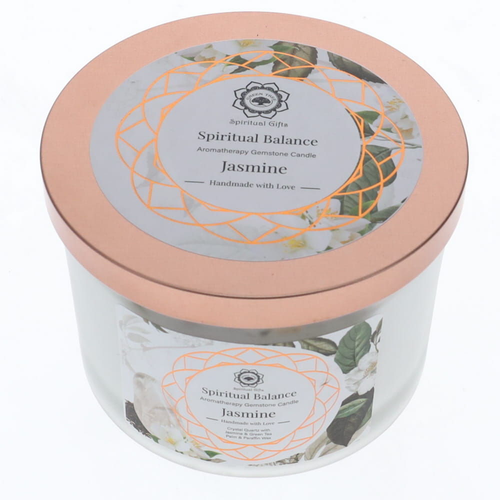Aromatherapy Gemstone Candle - Spiritual Balance - Jasmine