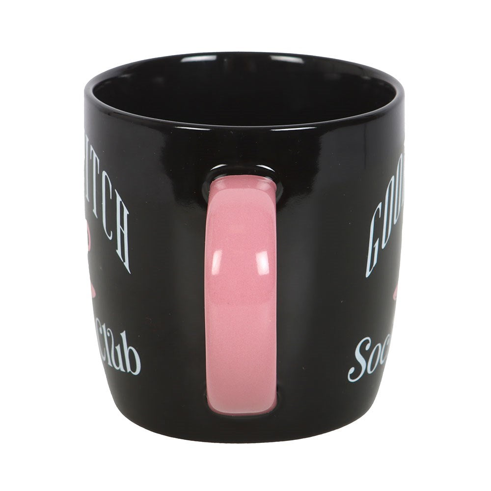 Pink Good Witch Social Club Ceramic Mug and Coaster Set