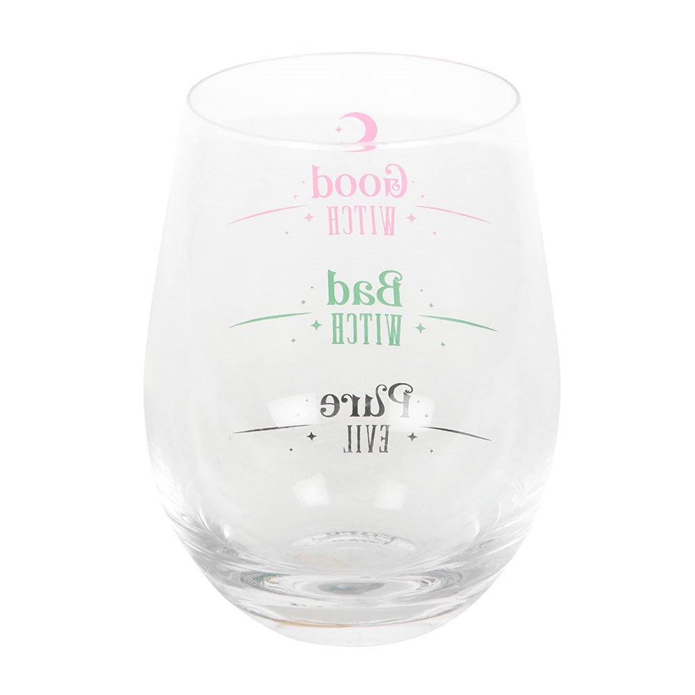 Good Witch, Bad Witch, Pure Evil Stemless Glass