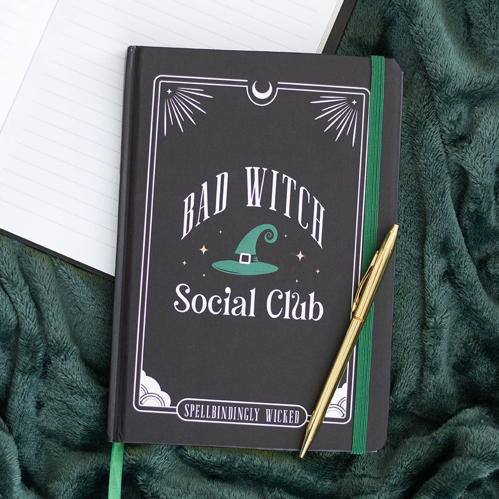 Green Bad Witch Social Club A5 Paper Notebook