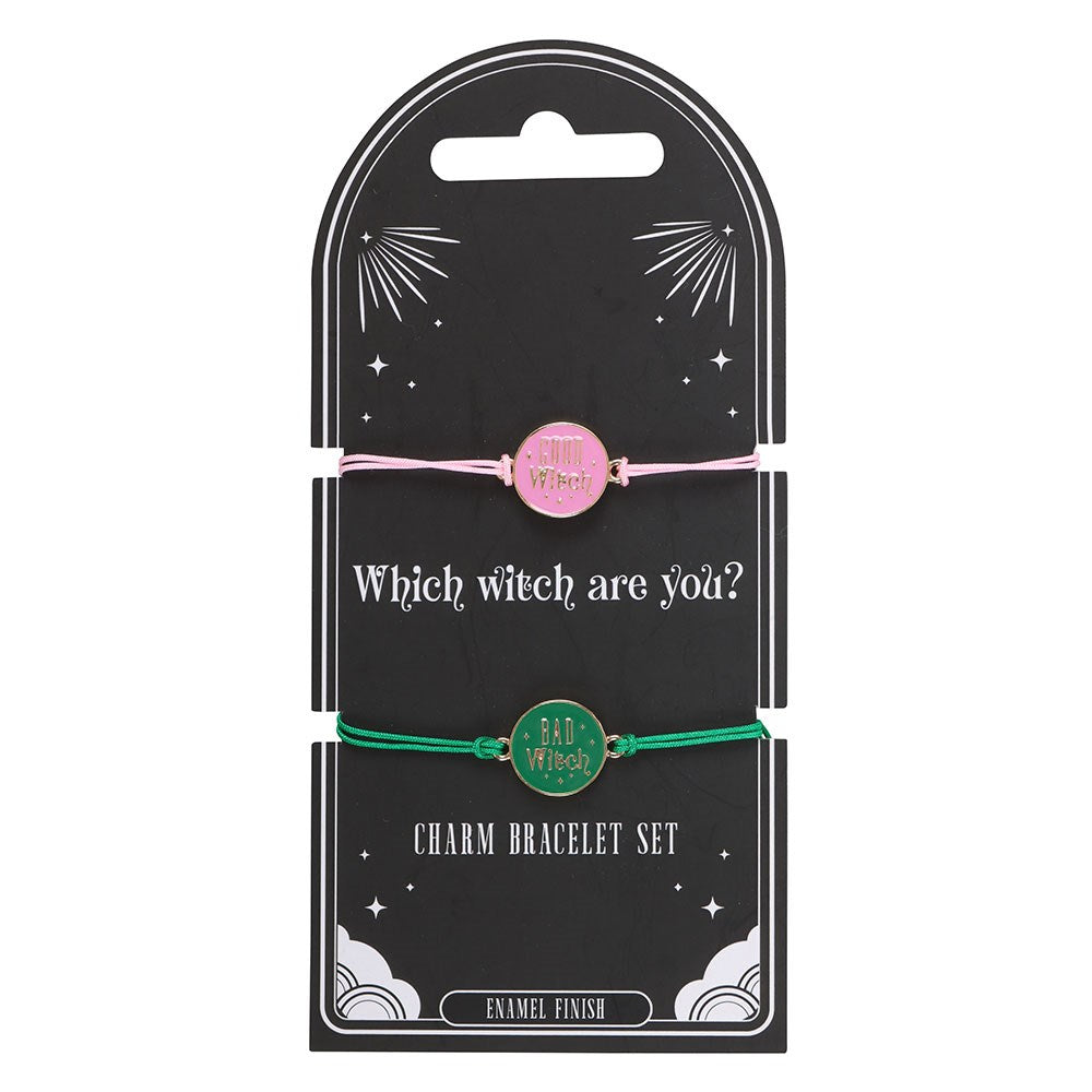 Set of 2 Good Witch and Bad Witch String Bracelets