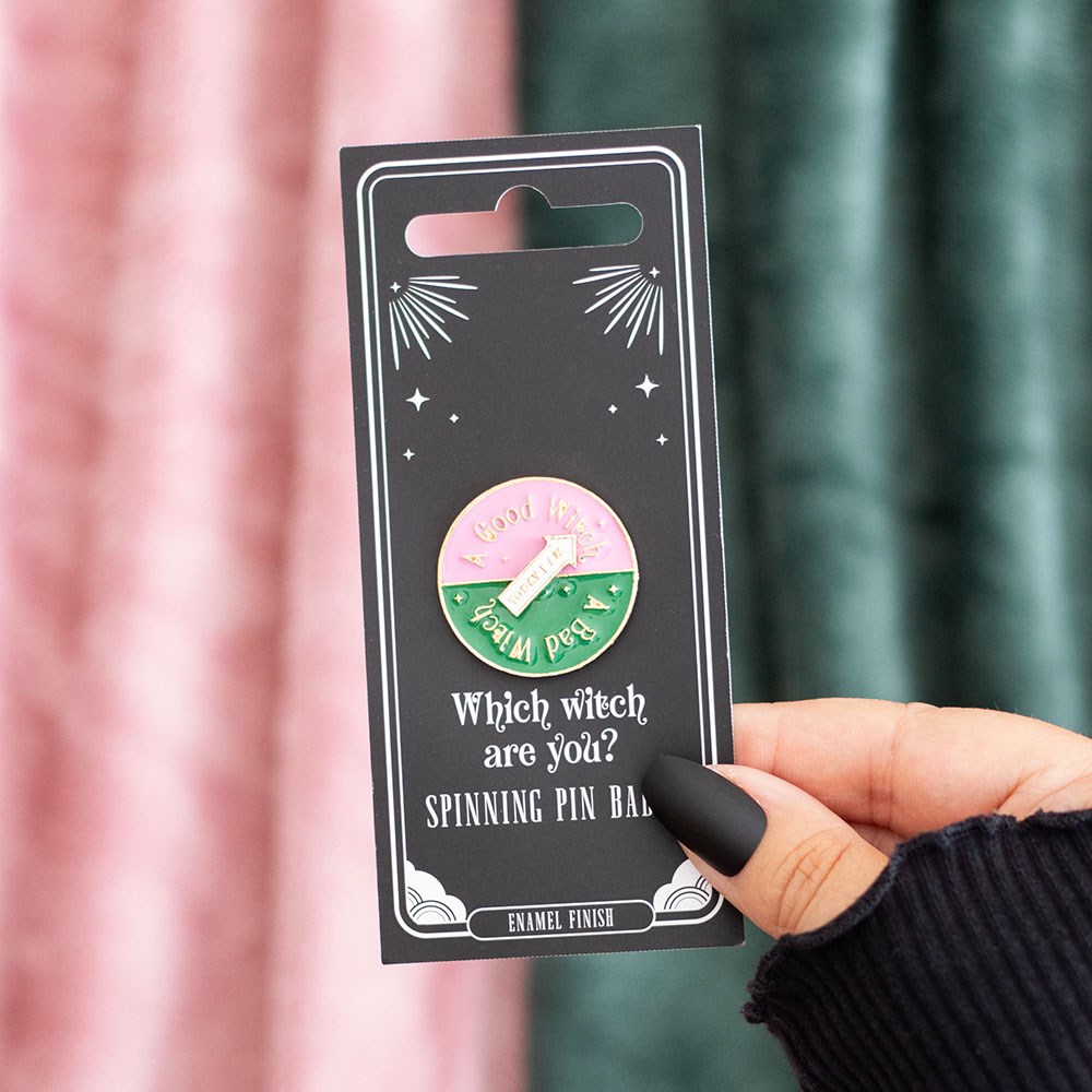 Which Witch Are You Alloy and Enamel Spinning Pin Badge