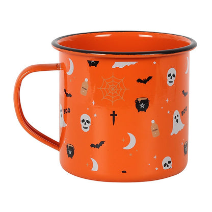 Halloween Print Enamel Mug