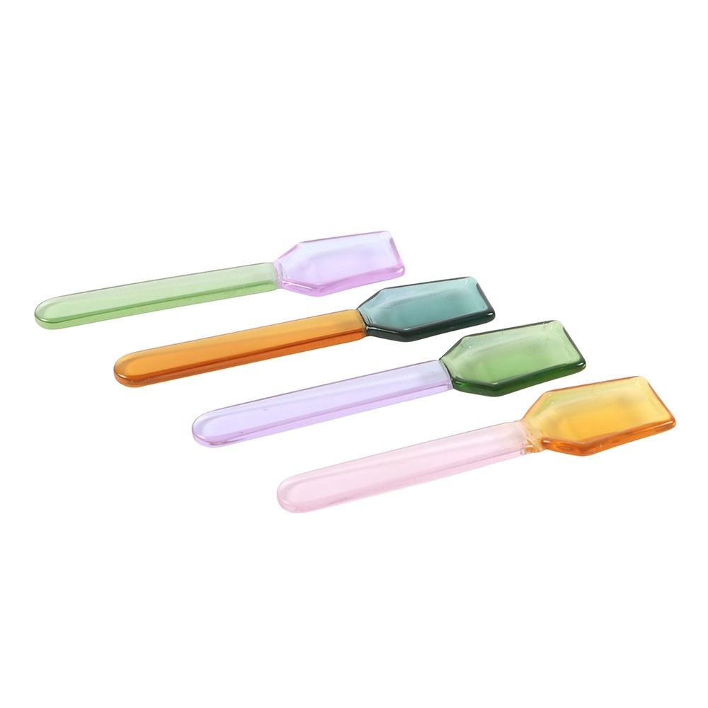 Pastel Glass Set of 4 Dessert Spoons
