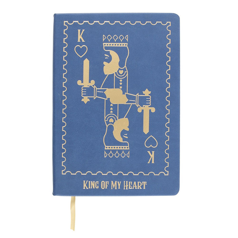 King of My Heart A5 Playing Card Notebook
