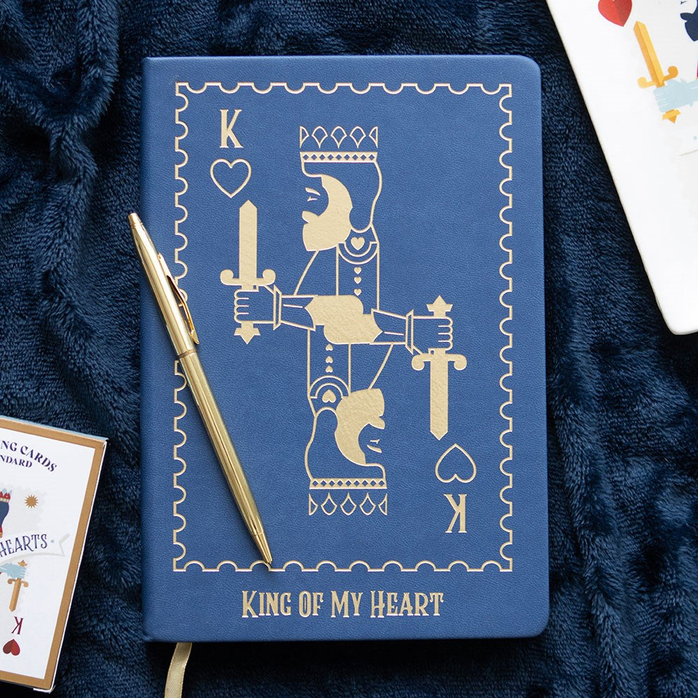 King of My Heart A5 Playing Card Notebook